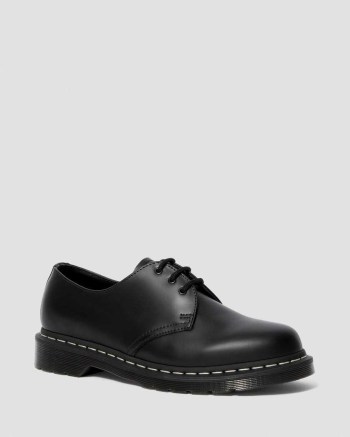 Dr Martens 1461 Contrast Stitch Smooth Leather Oxfordky Damske Čierne | 0985-BYTSF